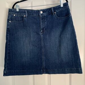 Talbots Dark Blue Denim Mini Skirt